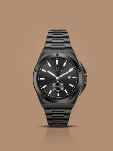 CARLINGTON Men Dial & Stainless Steel Straps Analogue Multi Function Watch Legacy 9944 Black