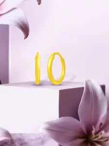 ANAYRA 925 Sterling Silver Gold-Plated Circular Hoops Earrings