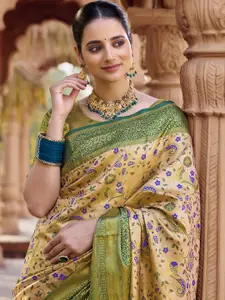 Satrani Woven Design Zari Pure Silk Kanjeevaram Saree