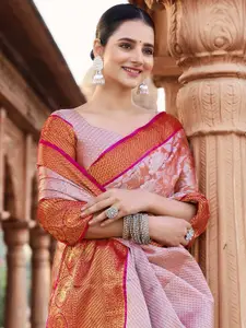 Satrani Woven Design Zari Pure Silk  Saree