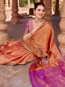 Satrani Woven Design Zari Pure Silk Paithani Saree