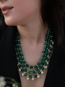 Binnis Wardrobe Divine Striking Duldul And Pearl Beaded Necklace