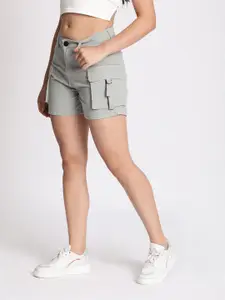 The Roadster Lifestyle Co. Women Mid Rise Cotton Cargo Shorts