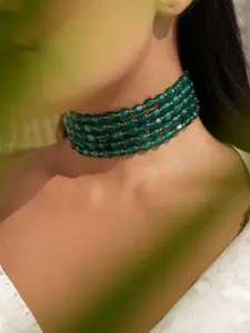 Binnis Wardrobe Gold-Plated Artificial Beaded Layered Necklace