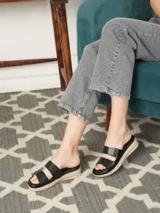 DIVASTRI Women Laser Cut Flatform Heel Sandals