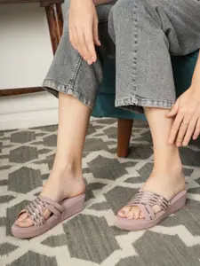 DIVASTRI Women Embellished Platform Sandals