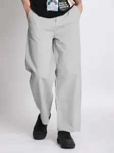 The Roadster Lifestyle Co Men Pure Cotton Baggy Fit Chino Trousers