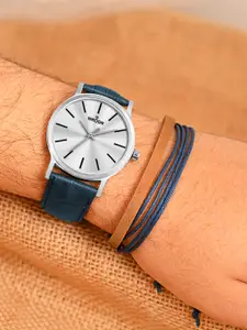 WROGN Men Dial & Leather Bracelet Style Straps Reset Time Analogue Watch WRNWJ25 Set-23