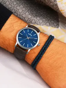 WROGN Men Dial & Leather Straps Analogue Watch WRNWJ25 Set-25