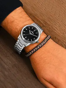 WROGN Men Round Dial & Bracelet Style Straps Analogue Watch WRNWJ25 Set-74