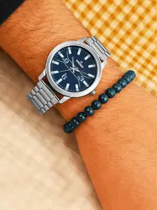 WROGN Men Embellished Dial & Textured Straps Analogue Watch WRNWJ25 Set-35