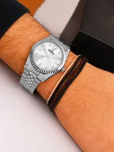 WROGN Men Embellished Dial & Bracelet Style Straps Analogue Watch WRNWJ25 Set-62