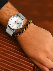 WROGN Men Embellished Dial & Bracelet Style Straps Analogue Watch WRNWJ25 Set-47