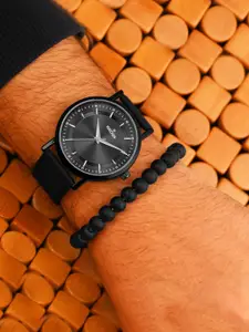 WROGN Men Dial & Leather Bracelet Style Straps Analogue Watch WRNWJ25 Set-60