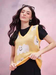 DressBerry Self-Design Acrylic Sweater Vest