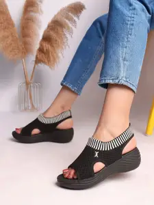 Carlton London sports Women Striped Open Toe Flats