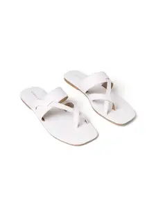 CHAAL CHALAN Women Square Toe One Toe Flats