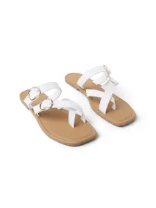 CHAAL CHALAN Women One Toe Flats with Buckles