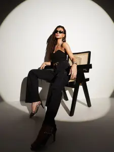 Miss Chase Women High-Rise Heavy Fade Stretchable Bootcut Jeans