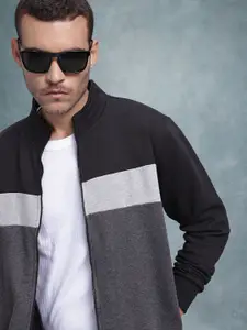 Roadster Men Colourblocked Fleece Sweatshirt