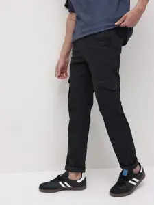 The Roadster Lifestyle Co. Men Solid Cargo Trousers