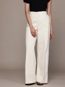 MANGO Women Wide Leg Mid-Rise Jeans