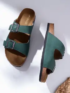 TRASE Women Open Toe Flats with Buckles