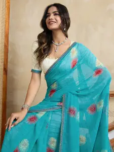 Satrani Embellished Pure Georgette Saree