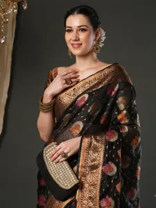 Saree mall Woven Design Zari Organza Banarasi Sarees