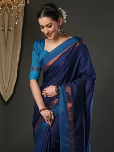 Saree mall Silk Blend Taant Sarees