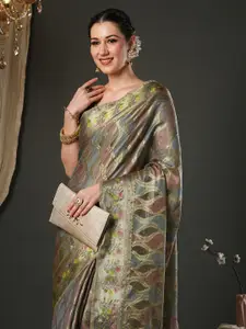 Saree mall Woven Design Zari Organza Banarasi Sarees