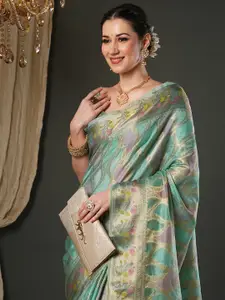 Saree mall Woven Design Zari Organza Banarasi Sarees