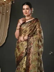 Saree mall Woven Design Zari Organza Banarasi Sarees