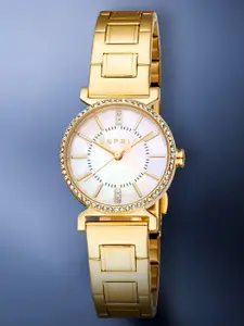 ESPRIT Women Embellished Dial & Stainless Steel Straps Analogue Watch ES1L422M0025