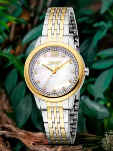 ESPRIT Women Embellished Dial & Stainless Steel Straps Analogue Watch ES1L487M0045