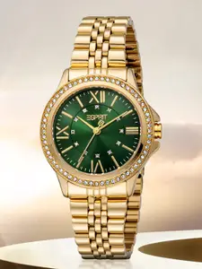 ESPRIT Women Embellished Dial & Stainless Steel Straps Analogue Watch ES1L466M0065