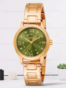ESPRIT Women Embellished Dial & Stainless Steel Straps Analogue Watch ES1L456M0055
