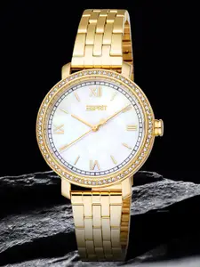 ESPRIT July Women Embellished Dial & Stainless Steel Straps Analogue Watch ES1L401M0055