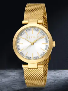 ESPRIT Women Embellished Dial & Stainless Steel Straps Analogue Watch ES1L344M0155