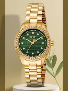 ESPRIT Women Embellished Dial & Stainless Steel Straps Analogue Watch ES1L452M0035