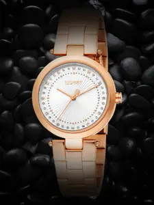 ESPRIT Women Embellished Dial & Stainless Steel Straps Analogue Watch ES1L455M0075