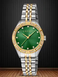 ESPRIT Women Embellished Dial & Stainless Steel Straps Analogue Watch ES1L425M0055