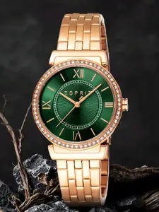 ESPRIT Women Embellished Dial & Stainless Steel Straps Analogue Watch ES1L424M0065