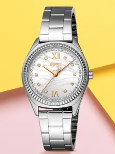 ESPRIT Uma S Women Embellished Dial & Stainless Steel Straps Analogue Watch ES1L403M0045