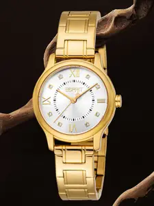 ESPRIT Women Embellished Dial & Stainless Steel Straps Analogue Watch ES1L456M0035