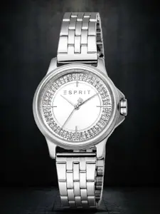 ESPRIT Women Embellished Dial & Stainless Steel Straps Analogue Watch ES1L432M0035