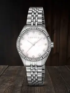 ESPRIT Women Embellished Dial & Stainless Steel Straps Analogue Watch ES1L425M0015