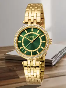 ESPRIT Women Embellished Dial & Stainless Steel Straps Analogue Watch ES1L327M0565