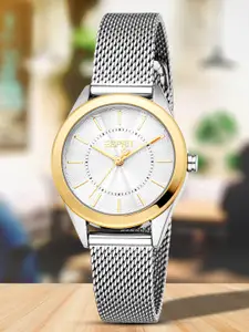 ESPRIT Women Patterned Dial & Stainless Steel Straps Analogue Watch ES1L434M0115