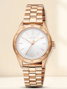 ESPRIT Women Embellished Dial & Stainless Steel Straps Analogue Watch ES1L349M0045